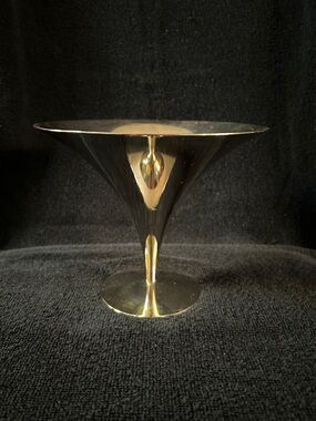Arthur Salm Nickel Plated Silhouette Compote Bowl Dish Mid Century Modern